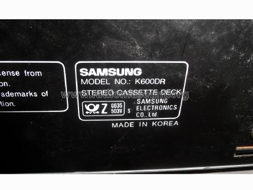 Stereo Cassette Deck K600DR; Samsung Co.; Daegu (ID = 1701375) R-Player