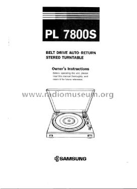 Stereo Turntable PL 7800S; Samsung Co.; Daegu (ID = 1214894) Reg-Riprod