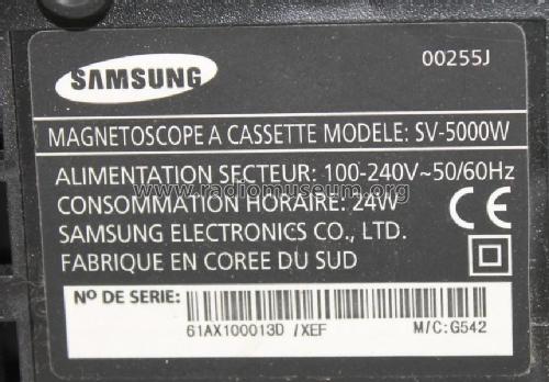 World Wide Video - Magnetoscope A Cassette SV-5000W; Samsung Co.; Daegu (ID = 1791763) Enrég.-R