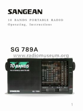 SG-789A; Sangean; Chung Ho (ID = 2777212) Radio