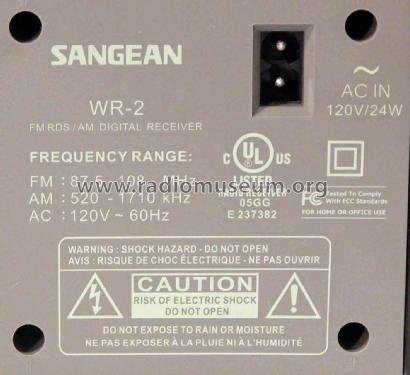 WR-2; Sangean; Chung Ho (ID = 2069191) Radio