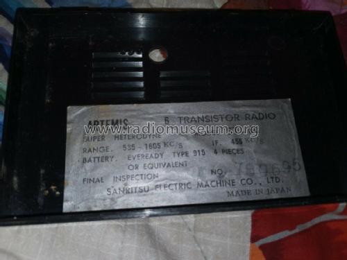 Artemis Transistor 6 ST-6L; Sanritsu Electric Co (ID = 2575879) Radio