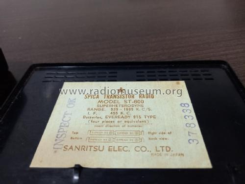 Spica SP600; Sanritsu Electric Co (ID = 2682622) Radio