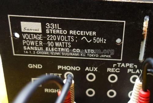 331L; Sansui Electric Co., (ID = 2879384) Radio