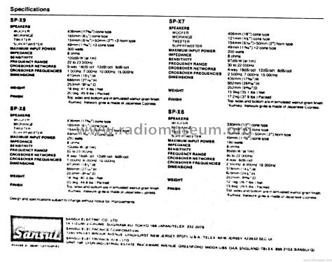 5-Way 7-Speaker System SP-X9; Sansui Electric Co., (ID = 1886272) Speaker-P