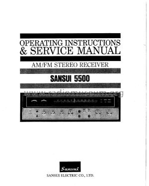 AM/FM Stereo Receiver 5500; Sansui Electric Co., (ID = 1912997) Radio