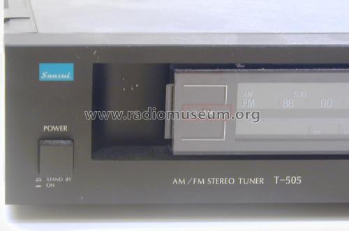 AM/FM Stereo Tuner T-505; Sansui Electric Co., (ID = 2006741) Radio