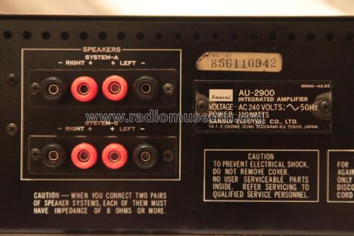 Integrated Amplifier AU2900; Sansui Electric Co., (ID = 1833000) Ampl/Mixer