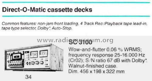 SC-3100G; Sansui Electric Co., (ID = 1753328) R-Player