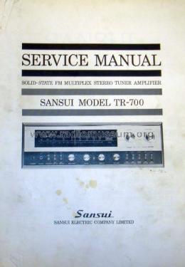 Solid-State FM Multiplex Stereo Tuner Amplifier TR-700; Sansui Electric Co., (ID = 1809926) Radio