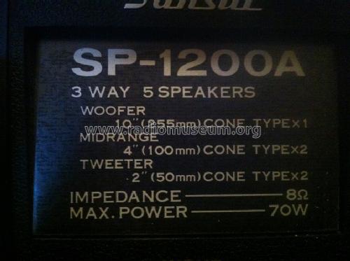 SP1200A; Sansui Electric Co., (ID = 1482666) Parlante