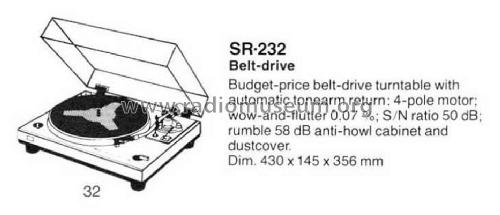 SR-232; Sansui Electric Co., (ID = 1753314) R-Player