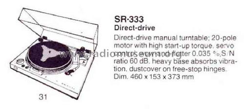 SR-333; Sansui Electric Co., (ID = 1753313) Reg-Riprod