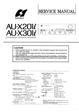 Stereo Integrated Amplifier AU-X201i; Sansui Electric Co., (ID = 1936247) Ampl/Mixer