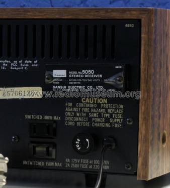 Stereo Receiver 5050; Sansui Electric Co., (ID = 3111917) Radio