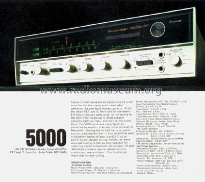 Stereo tuner amplifier Solid State 5000; Sansui Electric Co., (ID = 1737842) Radio