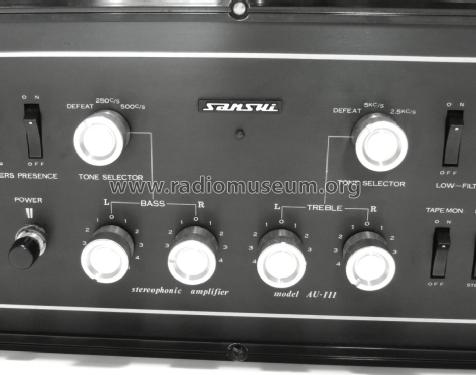 Stereophonic Amplifier AU-111; Sansui Electric Co., (ID = 1534044) Ampl/Mixer