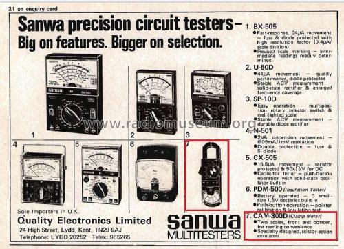 Clamp Meter CAM-300D; Sanwa Electric (ID = 3019759) Equipment