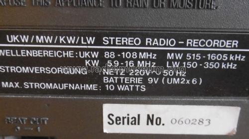 UKW/ KW/ MW/ LW Stereo Radio - Recorder 7096; Sanwa (ID = 2030432) Radio