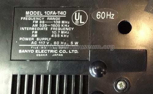 10FA-T40; Sanyo Electric Co. (ID = 1490439) Radio