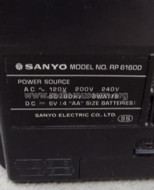 2 Band Receiver RP-6160D; Sanyo Electric Co. (ID = 2823538) Radio