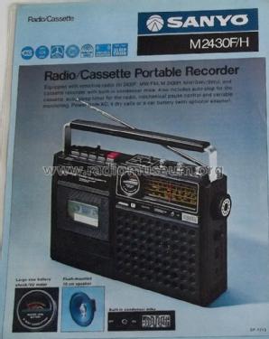 AM/SW 3-Band Portable Radio Cassette Recorder M-2430H; Sanyo Electric Co. (ID = 1749323) Radio