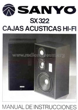 3-Way Speaker System SX-322; Sanyo Electric Co. (ID = 1900435) Speaker-P
