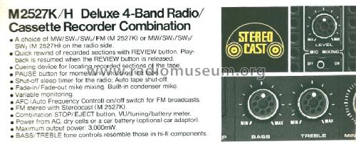 4 Band Portable Radio Cassette Recorder M-2527H; Sanyo Electric Co. (ID = 1486159) Radio