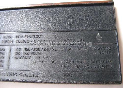 4 Band Radio-Cassette Recorder RP-8500A; Sanyo Electric Co. (ID = 1471409) Radio