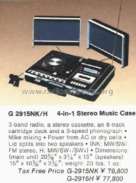 4-in-1 Stereo Music Case G-2915NK; Sanyo Electric Co. (ID = 1232769) Radio