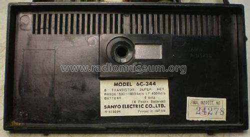 6 Transistor 6C-344 ; Sanyo Electric Co. (ID = 1663436) Radio