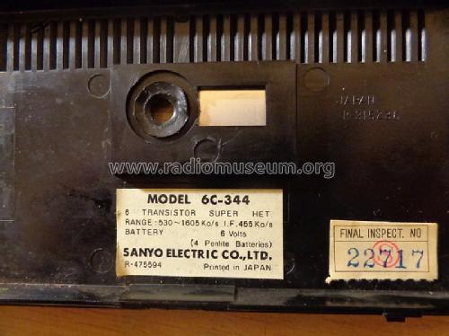 6 Transistor 6C-344 ; Sanyo Electric Co. (ID = 1678988) Radio