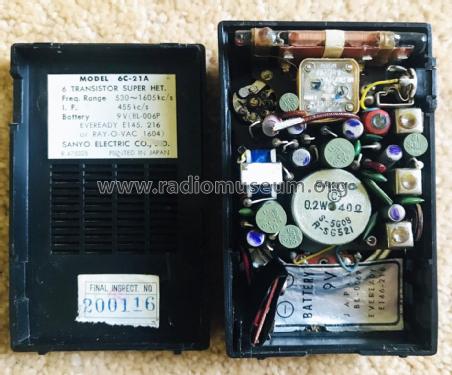 6 Transistor Super Het 6C-21A; Sanyo Electric Co. (ID = 2995764) Radio