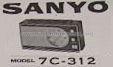 7-Transistor Portable Radio 7C-312; Sanyo Electric Co. (ID = 491195) Radio