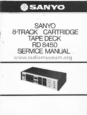 8-Track Tape Deck RD-8450; Sanyo Electric Co. (ID = 2050123) R-Player