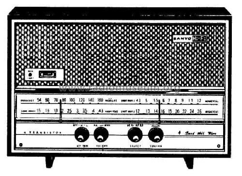 9 Transistor 4 Band All Wave Hi Fi 9X-200; Sanyo Electric Co. (ID = 1714468) Radio