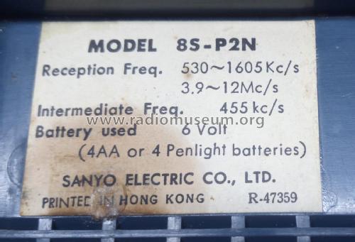 All Wave Transistor 8 8SP-2N; Sanyo Electric Co. (ID = 2673525) Radio