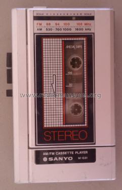AM/FM Cassette Player M-G31; Sanyo Electric Co. (ID = 1467508) Radio