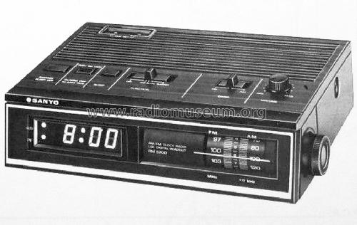 AM FM Digital Clock Radio RM 5200; Sanyo Electric Co. (ID = 1680024) Radio