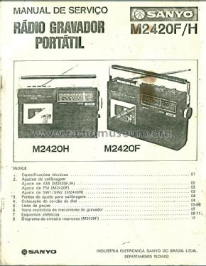 AM FM Radio Cassette Recorder M2420F; Sanyo Electric Co. (ID = 2026732) Radio