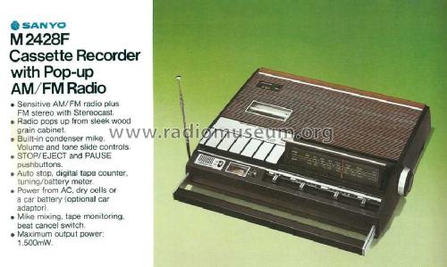 AM/FM Radio Recorder M-2428F; Sanyo Electric Co. (ID = 1489352) Radio