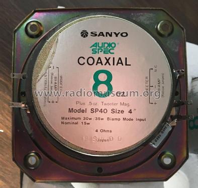 Audio Spec SP-40; Sanyo Electric Co. (ID = 2744986) Speaker-P