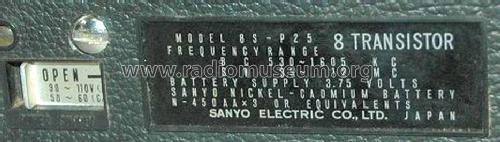 Cadnica 8S-P25; Sanyo Electric Co. (ID = 2785789) Radio