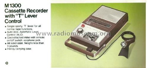 Portable Cassette Recorder M-1300; Sanyo Electric Co. (ID = 1493754) Reg-Riprod