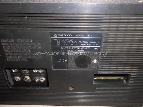 Cassette Stereo Play & Record M-4000 ; Sanyo Electric Co. (ID = 2365077) R-Player