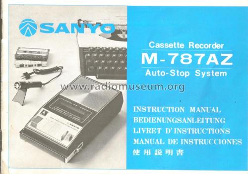 Cassette Recorder M-787AZ; Sanyo Electric Co. (ID = 1936197) Sonido-V
