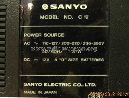 Compo System C-12; Sanyo Electric Co. (ID = 1241179) Radio