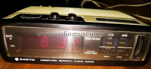 Computer Readout Clock Radio RM5800; Sanyo Electric Co. (ID = 2537090) Radio