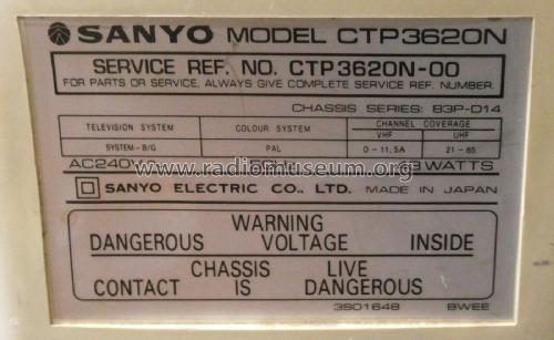 CTP-3620N Ch= 83P; Sanyo Electric Co. (ID = 2788955) Televisión