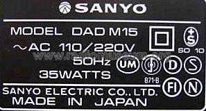 DADM15; Sanyo Electric Co. (ID = 604447) R-Player